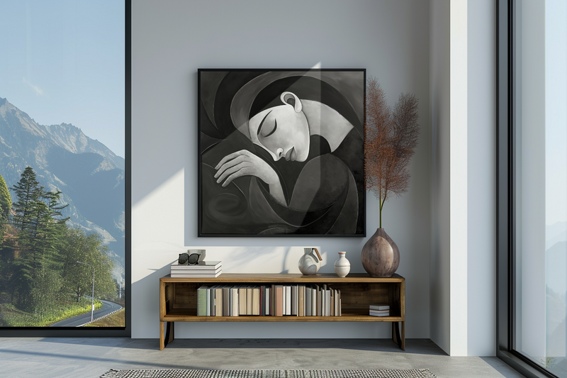 Monochromatic Contours | Artistic Abstract HD Digital Art Print | Digital Downloads| Printable Premium Digital Downloads |Abstract Living room Home Decor| PERSONA MEGA BUNDLE